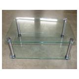 2 Tier Glass Table