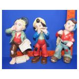 3 Ceramic Kid Figurines
