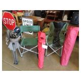 Lot of Bag & Yard Chairs