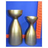 Pair of Gold Decorated Candle Stands
