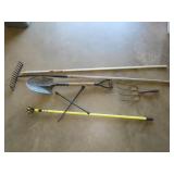 Lot of Yard Tools & Tire Iron