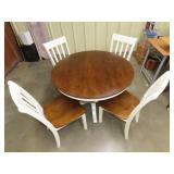 Painted & Natural Dining Table w/ Chairs