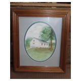 Framed Church Watercolor - 13"x15"