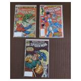 Three Vintage Spider Man Comic Books