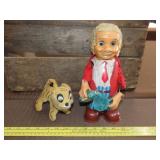 Charlie Bartender & Vintage Lion Toy