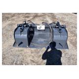 Unused 2024 Skid Steer Grapple Bucket Attachment