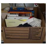 Box of books and beanie