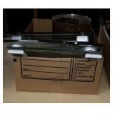 Box of scales and pots