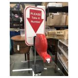 Please take a number machine