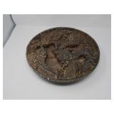 Antique Asian stone Dragon and koi fish