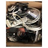 Box full of cables & extention cords