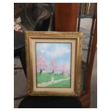 13x16 signed enamel painting