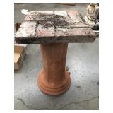 Terra-cotta garden stool