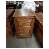 Oak 2 drawer file cabinet
