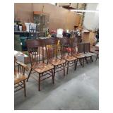 Oak table and 4 chairs