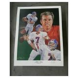 John Elway 18 x 20 in litho