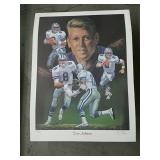 Troy Aikman lithograph 18x24
