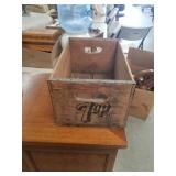 Vintage 7 up wooden Box