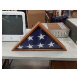 Case with an American flag