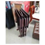 Rack of 4 TV trays by crate and barrel