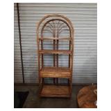 Bamboo and rattan shelf