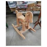Wooden rocking horse