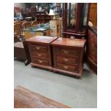 Pair of pine nightstands