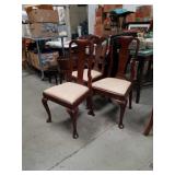 Lot of 3 Queen Anne chairs