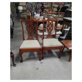 Pair of Chippendale side chairs