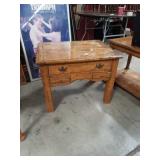 Rustic side table with drawers