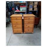 Pair of pine nightstands