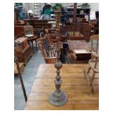 Tall brass antique candle holder