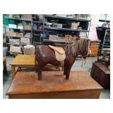 Antique leather horse