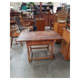 Antique table with one front drawer