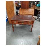 Antique leather top desk