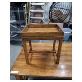Small rustic tray side table