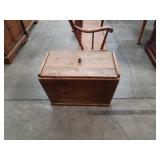 Antique pine storage box