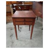 Antique side table with twist turn legs
