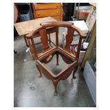 Antique corner chair frame