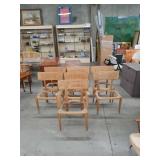 Lot of 7 cain back chairs by Dunbar