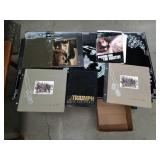 Box of movie scripts and photo album
