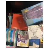 Box of sundae cups, pitchers misc kitchen