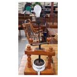 Antique juicer/grinder lamp