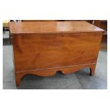 Large antique pine blanket chest