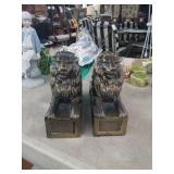 Pr.of metal lion book ends
