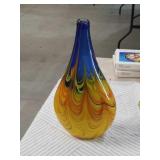 Multicolor studio glass vase