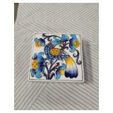 Signed hand painted Italian jewelry box