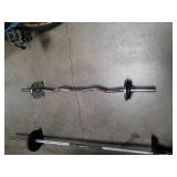 Curl bar with small weights