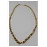 Rope gold chain marked 18kt