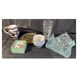 Pottery, Rosenthal vase, misc in box